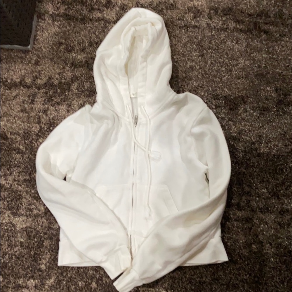 brandy white cropped zip up- OPEN UP TO OFFERS
